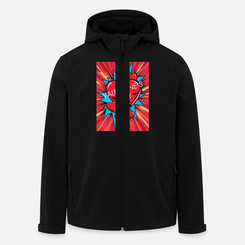 Saint-Valentin - Veste softshell homme en polyester recyclé Stanley/Stella - noir