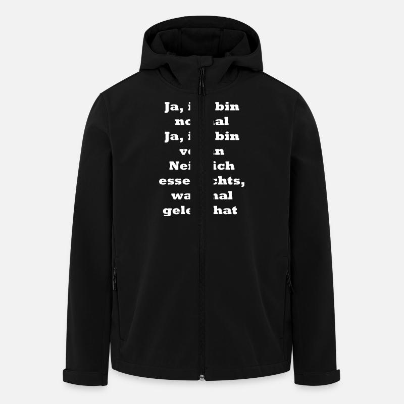 veganer Spruch - Recycelte Männer Softshell-Jacke von Stanley/Stella - Schwarz