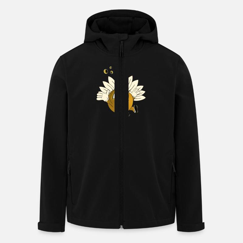 Jumping Flower - Recycelte Männer Softshell-Jacke von Stanley/Stella - Schwarz