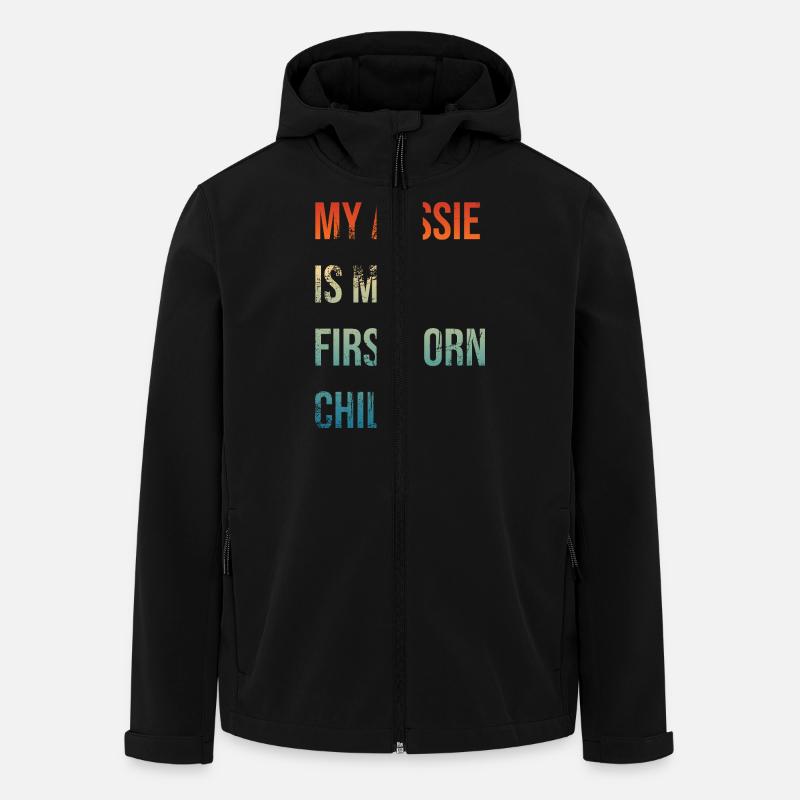 Aussie Firstborn - Recycelte Männer Softshell-Jacke von Stanley/Stella - Schwarz