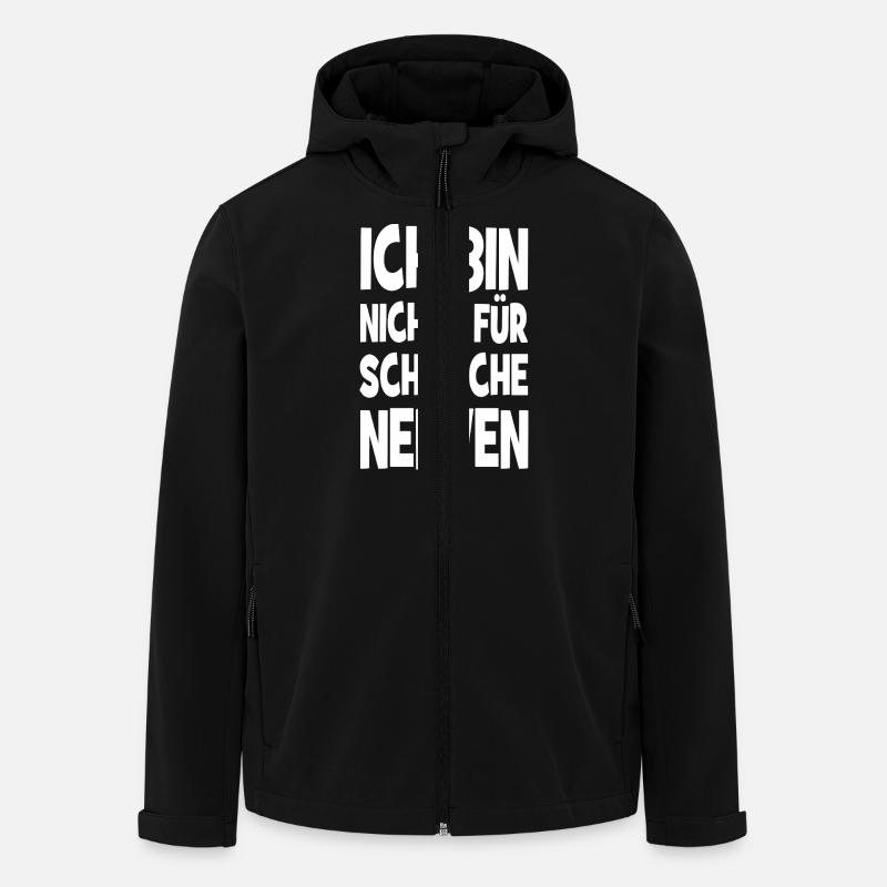 Ich bin nichts für schwache Nerven - Recycelte Männer Softshell-Jacke von Stanley/Stella - Schwarz