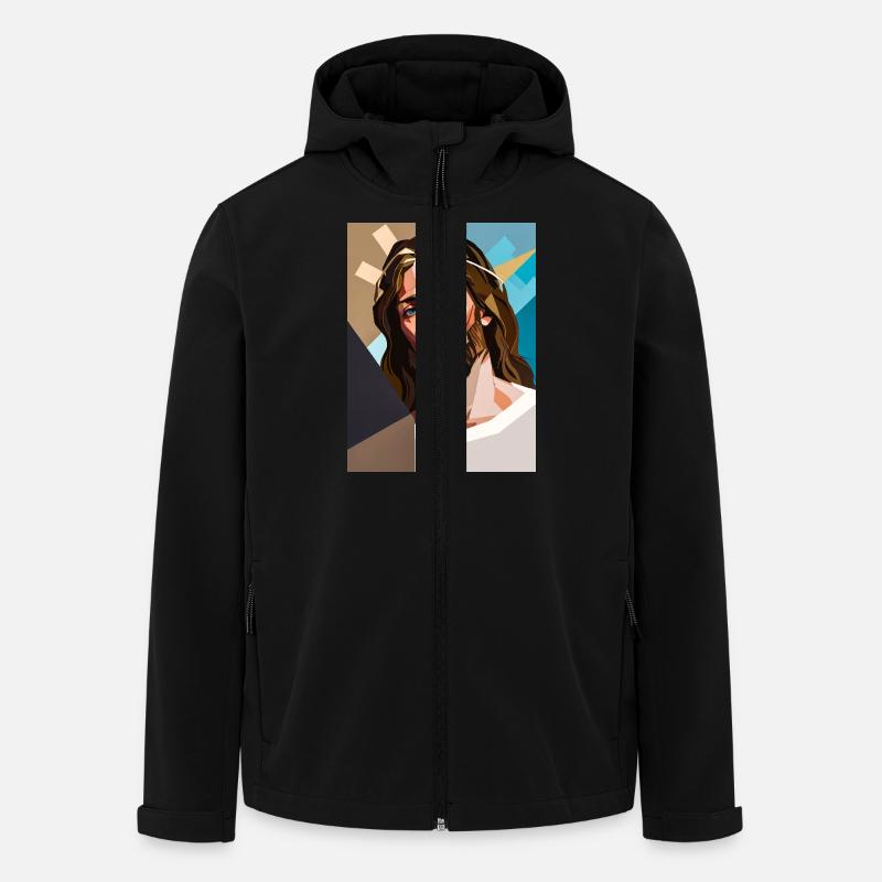 Holy Abstraction - Men’s Recycled Softshell Jacket by Stanley/Stella - black