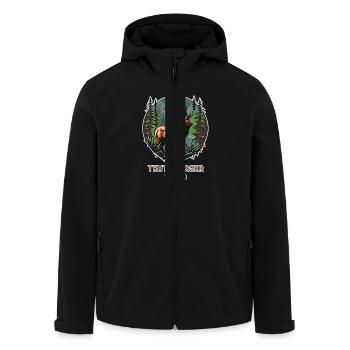 Teutoburger Wald - Recycelte Männer Softshell-Jacke von Stanley/Stella - Schwarz - Vorne - AI Model Male 185 light (185cm)
