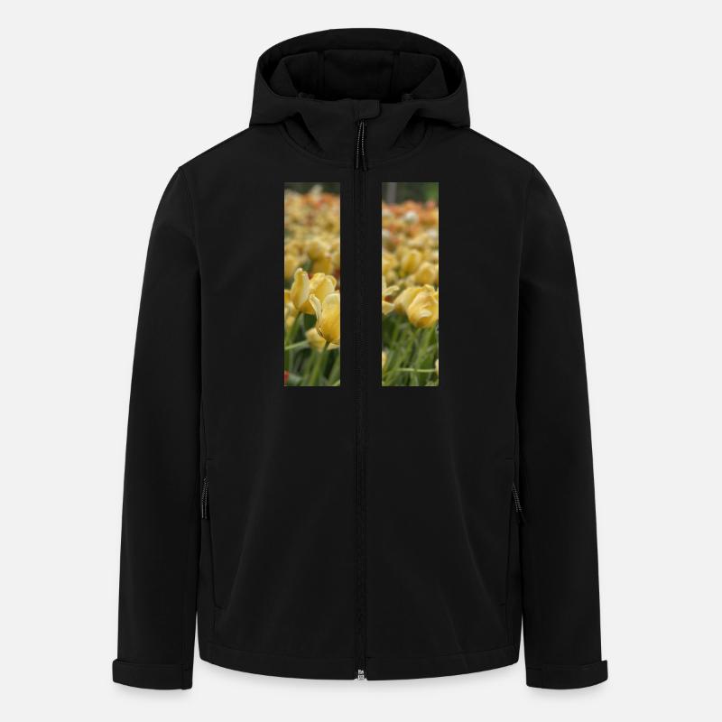 Tulpenmeer gelb - Recycelte Männer Softshell-Jacke von Stanley/Stella - Schwarz