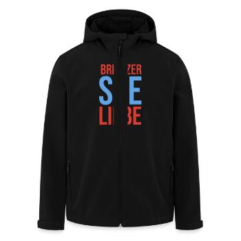 Lake Brienz Love - Men’s Recycled Softshell Jacket by Stanley/Stella - black - Front - AI Model Male 185 light (185cm)