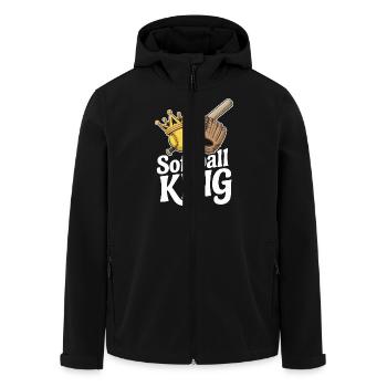 Softball King Boys Baseball Pitcher Catcher Lustig - Recycelte Männer Softshell-Jacke von Stanley/Stella - Schwarz - Vorne - AI Model Male 185 light (185cm)