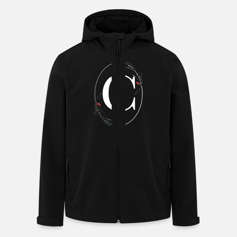 Letter C - Men’s Recycled Softshell Jacket by Stanley/Stella - black