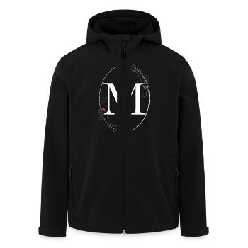 Letter M - Men’s Recycled Softshell Jacket by Stanley/Stella - black - Front - AI Model Male 185 light (185cm)