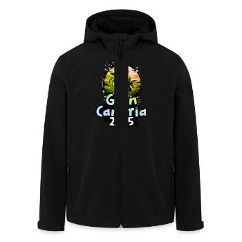 Gran Canaria 2025 Holiday Palm Trees - Men’s Recycled Softshell Jacket by Stanley/Stella - black - Front - AI Model Male 185 light (185cm)