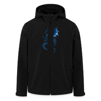 Dragon Céleste – Bête Cosmique Étoilée Illustratio - Veste softshell homme en polyester recyclé Stanley/Stella - noir - Devant - AI Model Male 185 light (185cm)