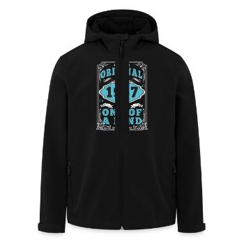 Original 1957 Vintage Retro. Geburtstag T-Shirt 2 - Recycelte Männer Softshell-Jacke von Stanley/Stella - Schwarz - Vorne - AI Model Male 185 light (185cm)