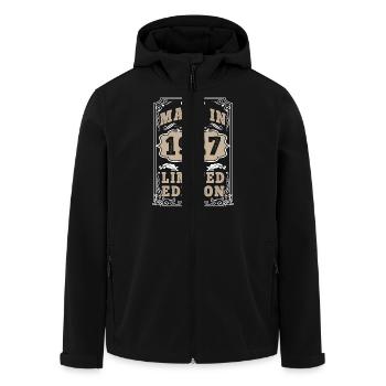 Original 1927 Vintage Vintage Retro Geburtstag - Recycelte Männer Softshell-Jacke von Stanley/Stella - Schwarz - Vorne - AI Model Male 185 light (185cm)