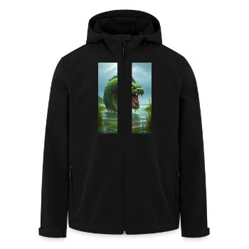 Taniwha, Māori water guardian from New Zealand - Men’s Recycled Softshell Jacket by Stanley/Stella - black - Front - AI Model Male 185 light (185cm)