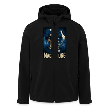 Magdeburg Ultras Skeleton Magdeburg Boys - Men’s Recycled Softshell Jacket by Stanley/Stella - black - Front - AI Model Male 185 light (185cm)