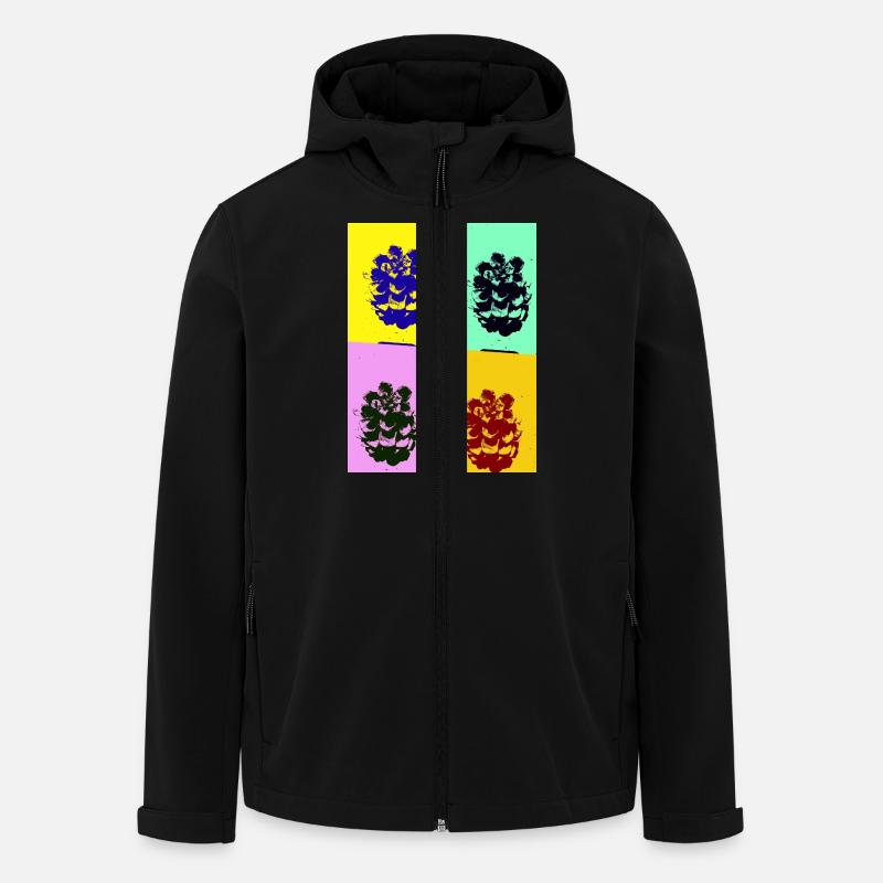 Pomme de pin - Veste softshell homme en polyester recyclé Stanley/Stella - noir