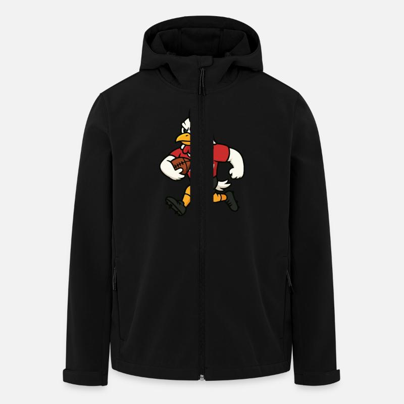 huhn football - Recycelte Männer Softshell-Jacke von Stanley/Stella - Schwarz