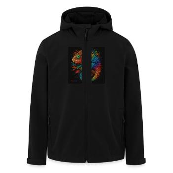Regenbogen - Recycelte Männer Softshell-Jacke von Stanley/Stella - Schwarz - Vorne - AI Model Male 185 light (185cm)