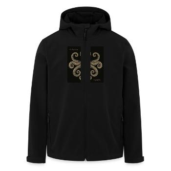 Mandala - Recycelte Männer Softshell-Jacke von Stanley/Stella - Schwarz - Vorne - AI Model Male 185 light (185cm)