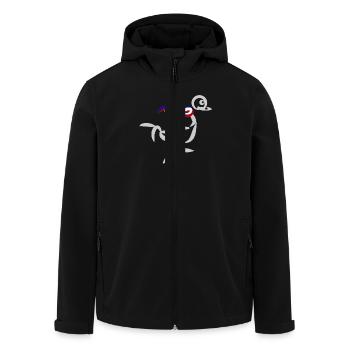 strauss grau - Recycelte Männer Softshell-Jacke von Stanley/Stella - Schwarz - Vorne - AI Model Male 185 light (185cm)
