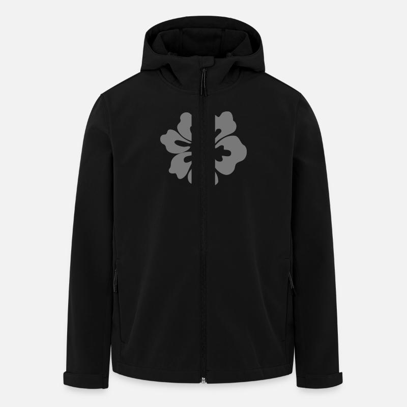 hibiscus - Recycelte Männer Softshell-Jacke von Stanley/Stella - Schwarz