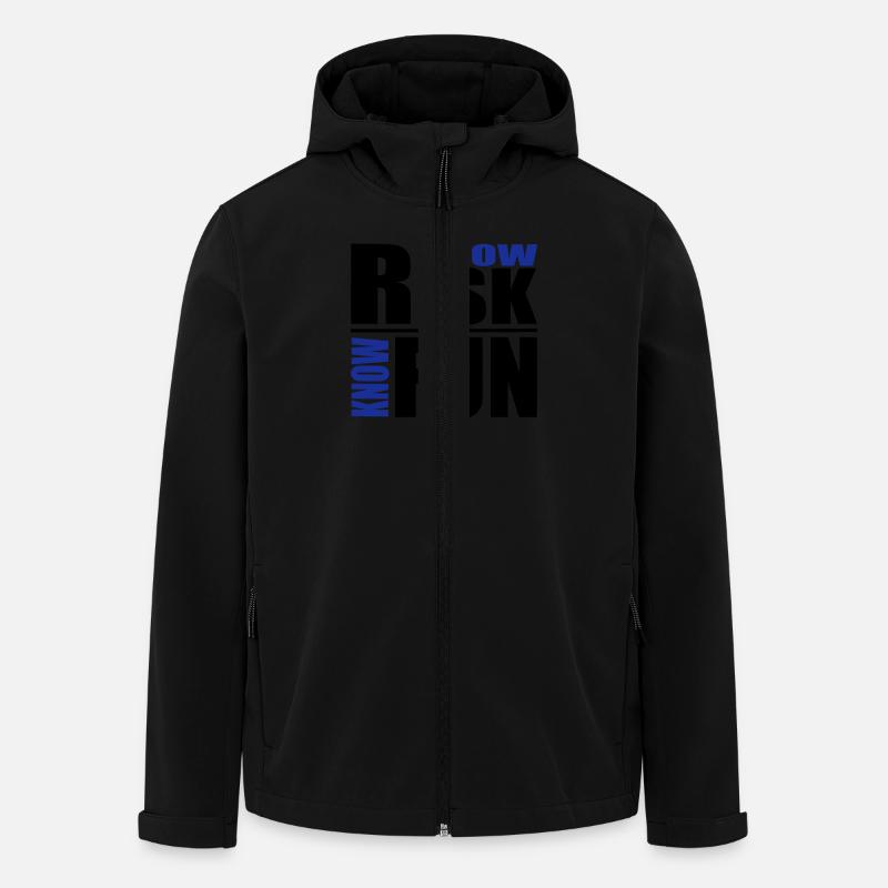 know risk - know fun - Men’s Recycled Softshell Jacket by Stanley/Stella - black