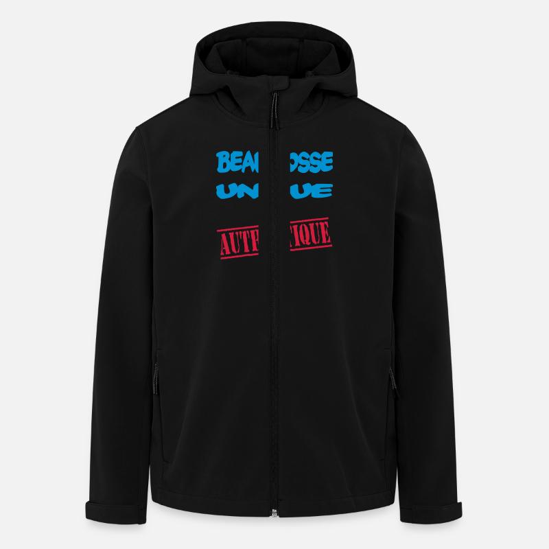 Beau gosse unique et authentique - Veste softshell homme en polyester recyclé Stanley/Stella - noir
