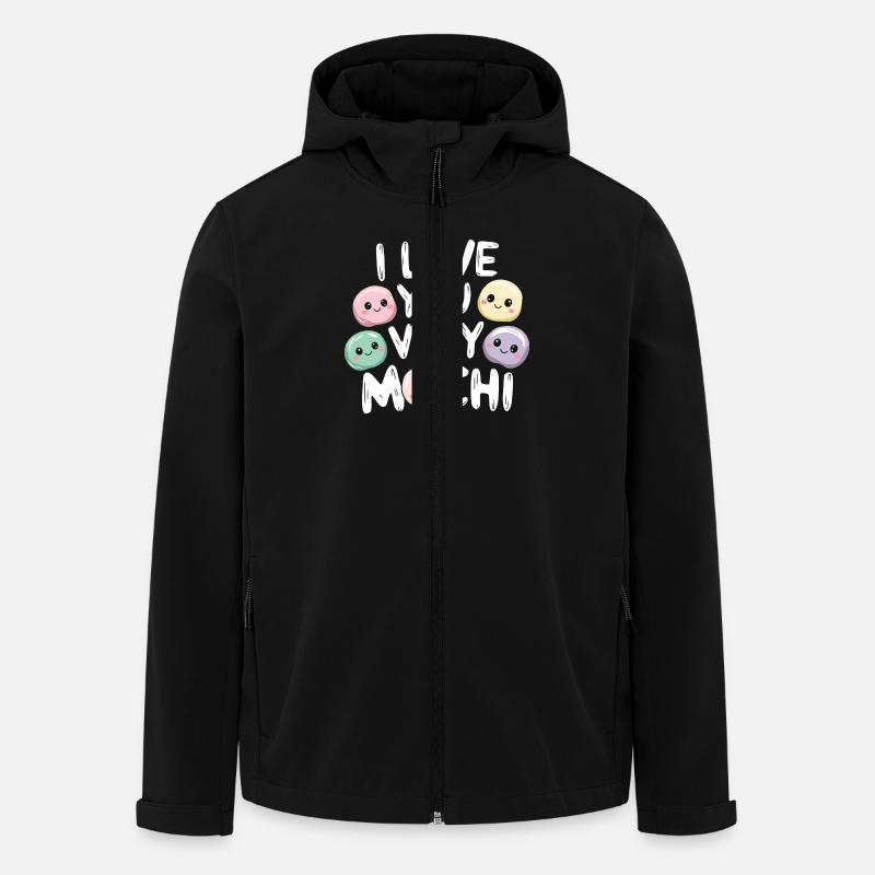 Hommage tendance au mochi - Veste softshell homme en polyester recyclé Stanley/Stella - noir