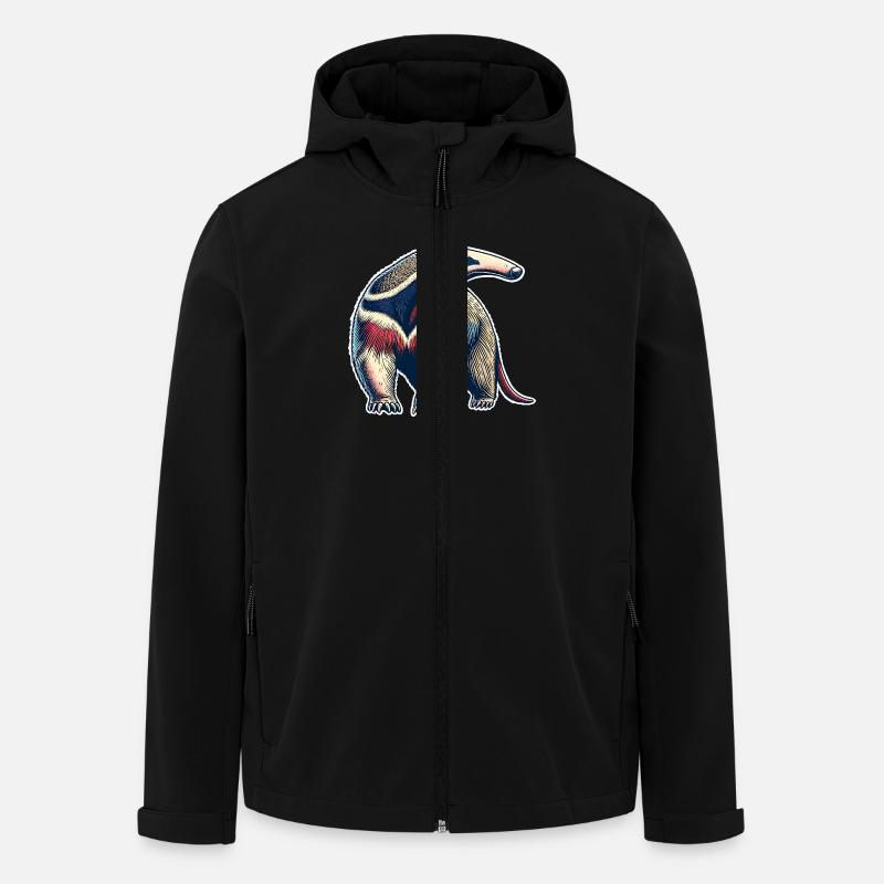 Ameisenbär - Recycelte Männer Softshell-Jacke von Stanley/Stella - Schwarz