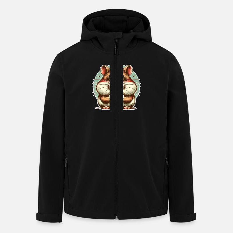 Hamster - Recycelte Männer Softshell-Jacke von Stanley/Stella - Schwarz
