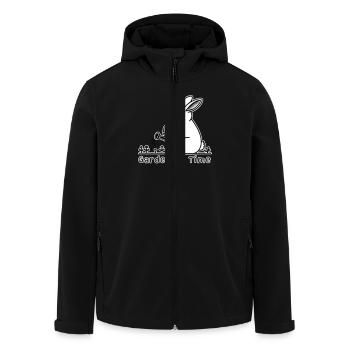 Mignon lapin arrosage des fleurs - Jardinage Time Design - Veste softshell homme en polyester recyclé Stanley/Stella - noir - Devant - AI Model Male 185 light (185cm)
