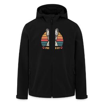 Mon meilleur ami, Nom de chien personnalisé - Veste softshell homme en polyester recyclé Stanley/Stella - noir - Devant - AI Model Male 185 light (185cm)