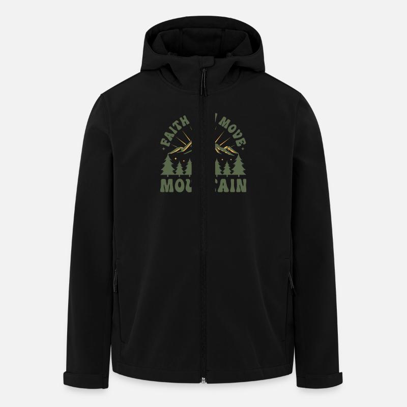 Faith can move mountains - Recycelte Männer Softshell-Jacke von Stanley/Stella - Schwarz