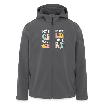 Mom Mother's Day - Men’s Recycled Softshell Jacket by Stanley/Stella - black - Front - AI Model Male 185 light (185cm)