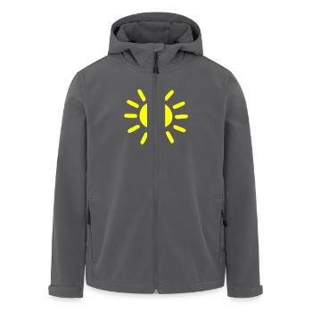 Smiley Summer Sun - Men’s Recycled Softshell Jacket by Stanley/Stella - black - Front - AI Model Male 185 light (185cm)