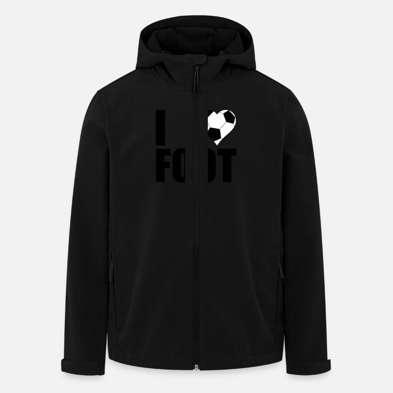 I love foot - Recycelte Männer Softshell-Jacke von Stanley/Stella - Schwarz