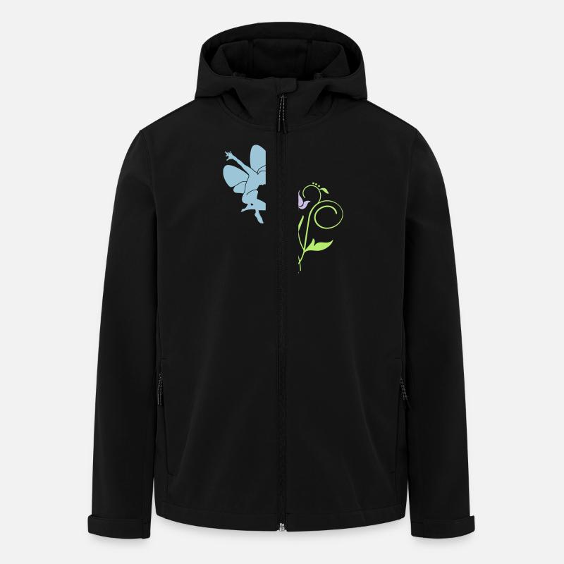 Orchidee / orchid (2c) - Recycelte Männer Softshell-Jacke von Stanley/Stella - Schwarz