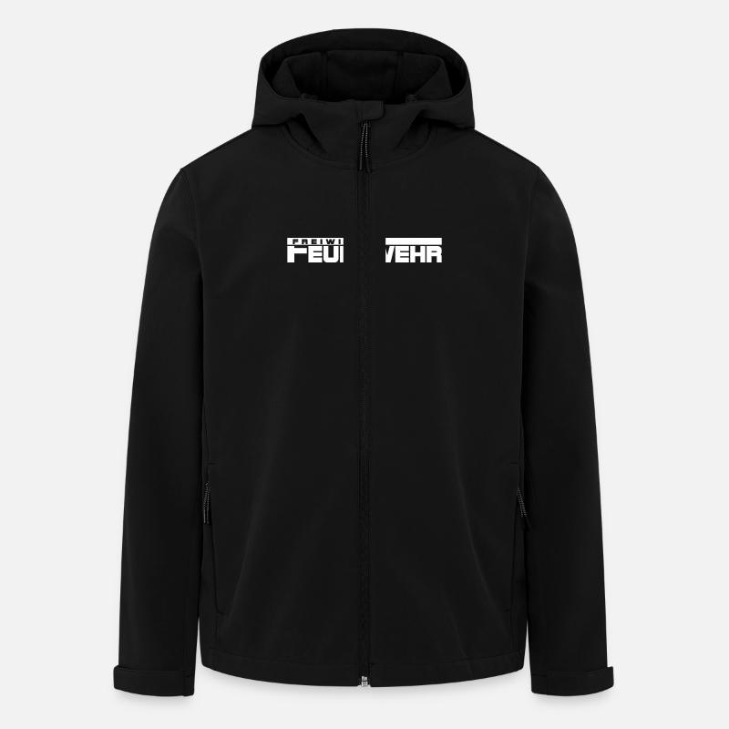 Freiwillige Feuerwehr Schriftzug - Recycelte Männer Softshell-Jacke von Stanley/Stella - Schwarz