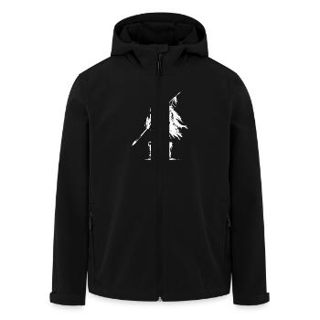 Nordische Mythologie Wikinger Krieger Spehr - Recycelte Männer Softshell-Jacke von Stanley/Stella - Schwarz - Vorne - AI Model Male 185 light (185cm)