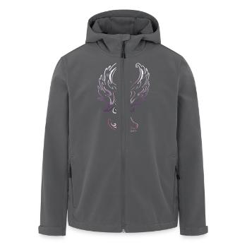 Engel lila - Recycelte Männer Softshell-Jacke von Stanley/Stella - Schwarz - Vorne - AI Model Male 185 light (185cm)
