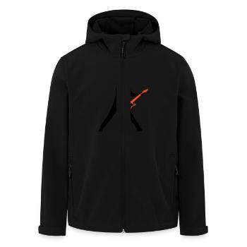 rock_gitarrist_2c - Men’s Recycled Softshell Jacket by Stanley/Stella - black - Front - AI Model Male 185 light (185cm)