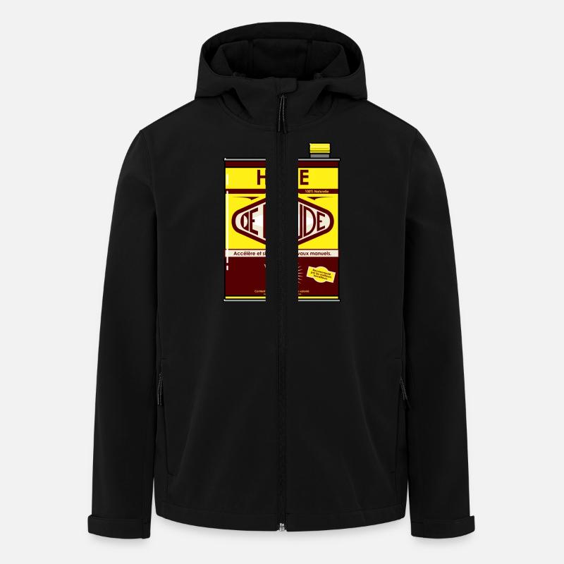 huile de coude - Veste softshell homme en polyester recyclé Stanley/Stella - noir