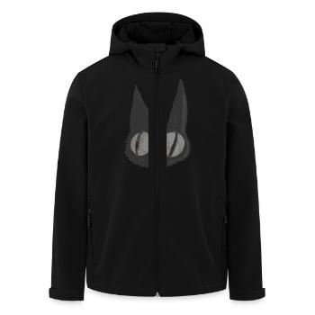 Psycho Cat, schwarze Katze, Illustration - Recycelte Männer Softshell-Jacke von Stanley/Stella - Schwarz - Vorne - AI Model Male 185 light (185cm)