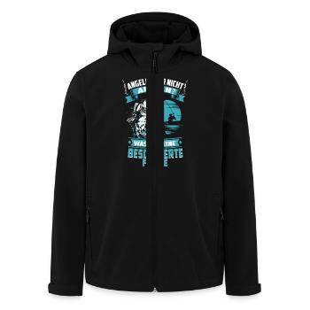 Angeln Oder Nicht Angeln - Hoodie - Recycelte Männer Softshell-Jacke von Stanley/Stella - Schwarz - Vorne - AI Model Male 185 light (185cm)