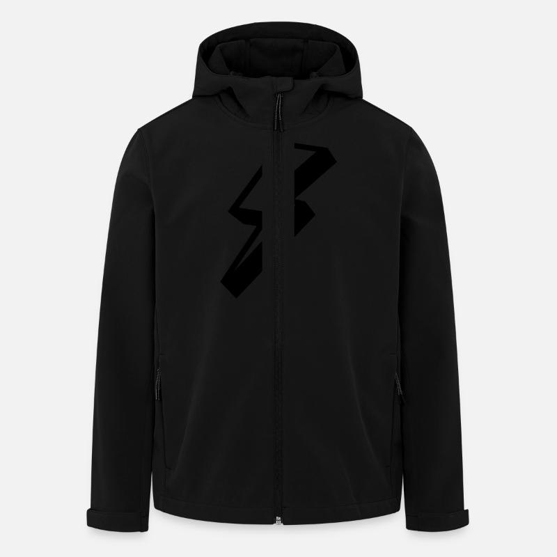 lightning thunder sky - Men’s Recycled Softshell Jacket by Stanley/Stella - black
