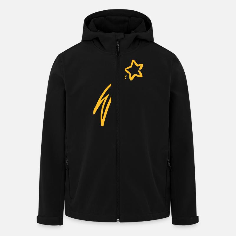 Sternschnuppe drawing - Recycelte Männer Softshell-Jacke von Stanley/Stella - Schwarz