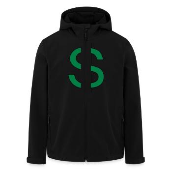 Money Money (V) - Men’s Recycled Softshell Jacket by Stanley/Stella - black - Front - AI Model Male 185 light (185cm)