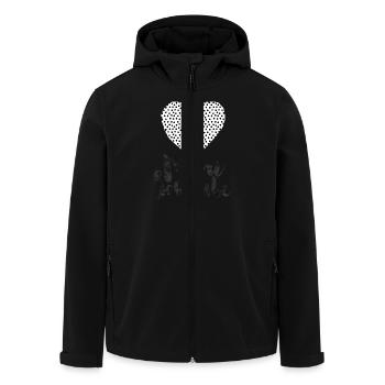 Mini Schwabe Dotties - Recycelte Männer Softshell-Jacke von Stanley/Stella - Schwarz - Vorne - AI Model Male 185 light (185cm)