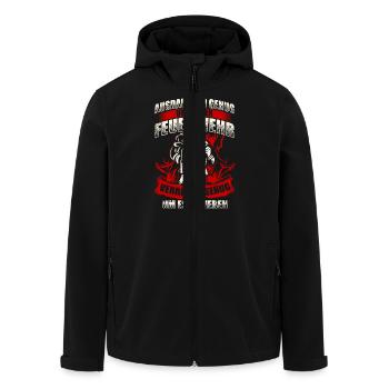 Feuerwehr Feuerwehrmann Lieben - Recycelte Männer Softshell-Jacke von Stanley/Stella - Schwarz - Vorne - AI Model Male 185 light (185cm)