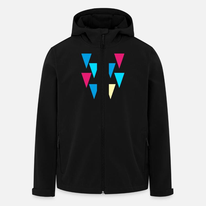 triangles_rain - Recycelte Männer Softshell-Jacke von Stanley/Stella - Schwarz