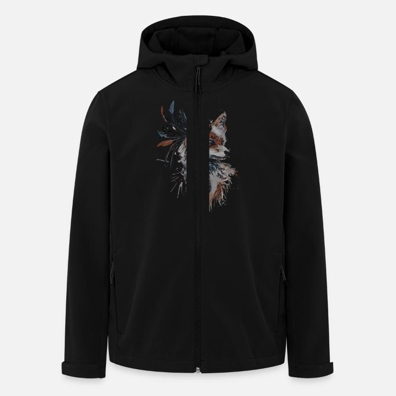 Fuchs - Recycelte Männer Softshell-Jacke von Stanley/Stella - Schwarz